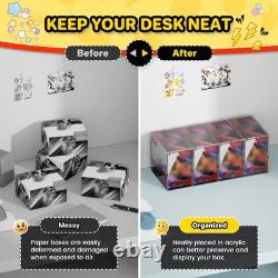 4 PCS PKMN Acrylic Case, 5MM Acrylic Display Case, Clear Ultra Boxes for Disp