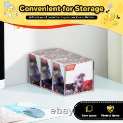 4 PCS PKMN Acrylic Case, 5MM Acrylic Display Case, Clear Ultra Boxes for Disp