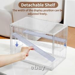 4 Pack Acrylic Display Cases 4 Layer Adjustable Stackable Collection Box Ho