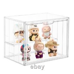 4 Pack Acrylic Display Cases 4 Layer Adjustable Stackable Collection Box Ho
