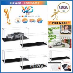 4 Pcs Clear Acrylic Car Display Cases for 124 Scale Models Dustproof Showcas