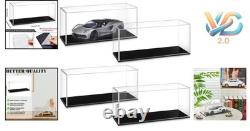 4 Pcs Clear Acrylic Car Display Cases for 124 Scale Models Dustproof Showcas