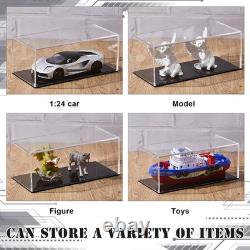 4 Pcs Clear Acrylic Car Display Cases for 124 Scale Models Dustproof Showcas