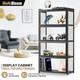 4 Tiers Black Acrylic Display Case Flip up Door 55 Wall Mounted Organizer Boxes