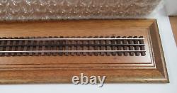 42 Long O Scale Model Train Display Case with Wooden Base + Track with Box