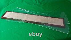 42L x 6W x 8H display case with 3/16 thick acrylic, brown wood frame base