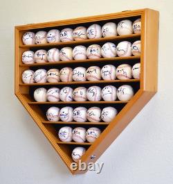 43 Baseball Ball HP Shaped Display Case Wall Cabinet Ultra Clear UV Lockable