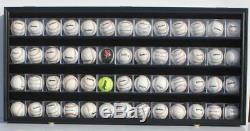 48 Baseball CUBE Display Case Wall Shadow Box Cabinet, UV Protect, Lock, HW14-BL