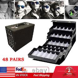 48 Slot Sunglass Box Suitcase Box Eyeglasses Display Organizer Box Luxurious x48