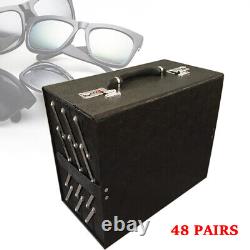 48 Slot Sunglass Box Suitcase Box Eyeglasses Display Organizer Box Luxurious x48