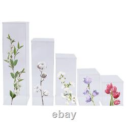 5 Pieces Acrylic Display Box Rectangular Floral Display Box Freestanding New