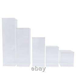 5 Pieces Acrylic Display Box Rectangular Floral Display Box Freestanding New