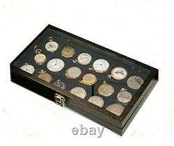 5 Pocket Watch Storage Display Glass Cases Watch Collection Box Storage Case