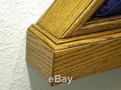 5 X 9 Oak With Base Flag Display Case Box American Military Burial Funeral USA