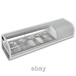 53 Refrigerated 5-Pan Sushi Display Case, Silver