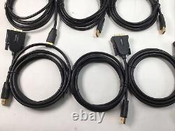 57 cases of DVI to Display port cables 6ft 10 cables per box lot, DP to DVI New