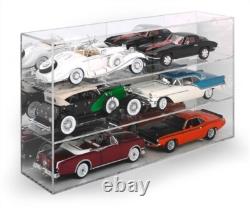 6 Car Acrylic Display Show Case For 1/18 Scale Models By Auto World Awdc015
