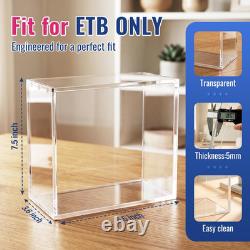 6 PCS ETB Protector Case, 5mm ETB Acrylic Display Case, Clear Ultra Acrylic Boxe