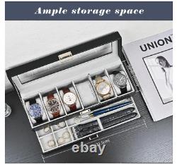 6 Slot Display Case Watch Box for Men Luxury Watch Case