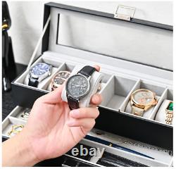 6 Slot Display Case Watch Box for Men Luxury Watch Case