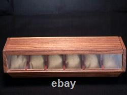 6 Slot Wooden Watch Box Display Case Organizer Glass Jewelry Storage Men