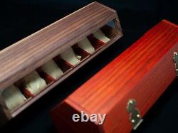 6 Slot Wooden Watch Box Display Case Organizer Glass Jewelry Storage Men