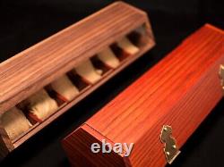 6 Slot Wooden Watch Box Display Case Organizer Glass Jewelry Storage Men