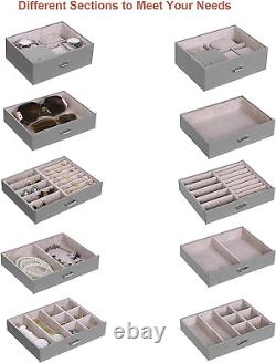 6 Tier Huge Jewelry Box Jewelry Organizer Box Display Storage Case Holder With L
