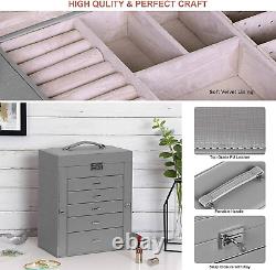 6 Tier Huge Jewelry Box Jewelry Organizer Box Display Storage Case Holder With L