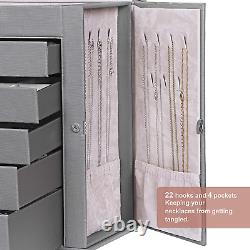 6 Tier Huge Jewelry Box Jewelry Organizer Box Display Storage Case Holder With L