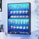 6-Tier Wall Display Case with Glass Doors, LED Sports Card Display Case with Adj