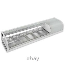 60 Refrigerated 4-Pan Sushi Display Case, Silver