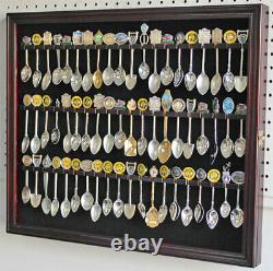 60 Spoon Display Case Rack Holder Cabinet Shadow Box Wall Rack LOCKABLE