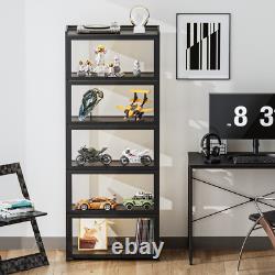 67.5 Acrylic Display Case Showcase Figure Bookshelf Black &Flip up Door, 5 Tiers 67.5 Acrylic Display Case Showcase Figure Bookshelf Black &Flip up Door, 5 Tiers