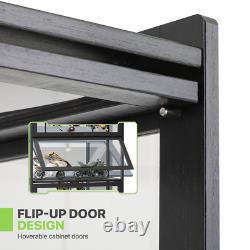 67.5 Acrylic Display Case Showcase Figure Bookshelf Black &Flip up Door, 5 Tiers 67.5 Acrylic Display Case Showcase Figure Bookshelf Black &Flip up Door, 5 Tiers