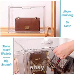 6PCS Clear Plastic Handbag Storage Organizer for Closet, Acrylic Display Case US
