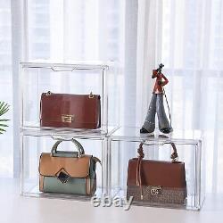 6PCS Clear Plastic Handbag Storage Organizer for Closet, Acrylic Display Case US