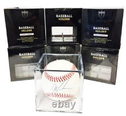 72 Max Pro Baseball Display Case Cubes 98% Archival UV Protection and Cradle