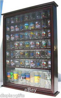72 Shot Glass Shooter Display Case Rack Wall Cabinet Shadow Box SC13-Che