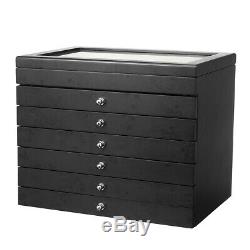 78 Fountain Pens Display Case Holder Organizer Wood Storage Box Slot 6 Layer