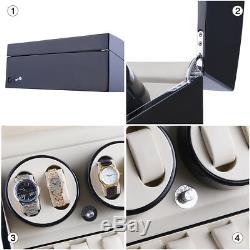 8+9 Watch Winder Storage Display Case Box Automatic Rotation Leather US