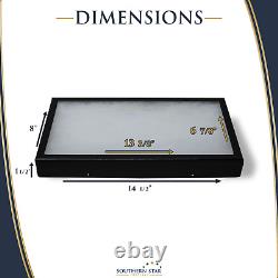 8 Pack of 8 x 14 x 1 1/2 Riker Display Case Box Collectibles Arrowheads Jewelry