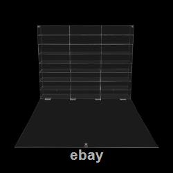 8 tiers Wall Mounted Acrylic Display Case 24 Compartments Clear Display Box