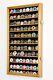 90 Challenge Coin Display Case Adjustable Oak Military Cabinet Wood Shadow Box