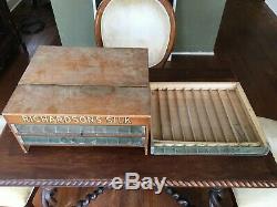 A Vintage Richardsons Silk Thread Spool Cabinet 3 Drawer Dovetailed Wooden Case