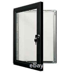 A1A2 Black Outdoor Lockable Display Case Box Poster Menu Holder Notice Board