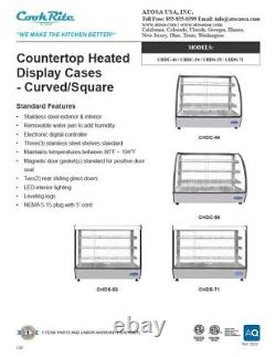 ATOSA CHDC-44 Countertop Heated Curved Display Case