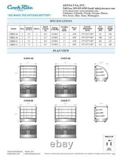 ATOSA CHDC-44 Countertop Heated Curved Display Case WITH 5 YEARS PARTS & LABOR