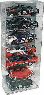 Acrylic Diecast Model Car Display Case 124 Holds 7 Vertical New in Box Made USA