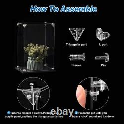 Acrylic Display Case, 11.8x24.4x8 Clear Display Box Assemble Dustproof